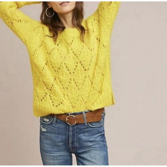 Anthropologie Bright Lights Pullover Sweater By Sleeping On Snow New Size S - Picture 1 of 11